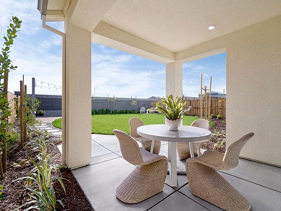 Patio off cafe area offering indoor outdoor living