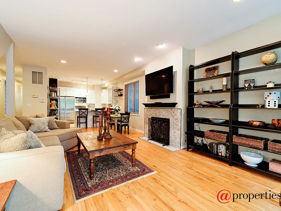 Open Concept Living & Dining Space open to Kitchen