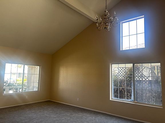Living room with high ceiling