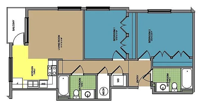 Floor plan Old Stone Row OS B8