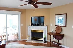 Living room gas fireplace