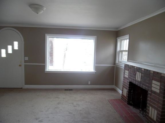 Fireplace & new carpet