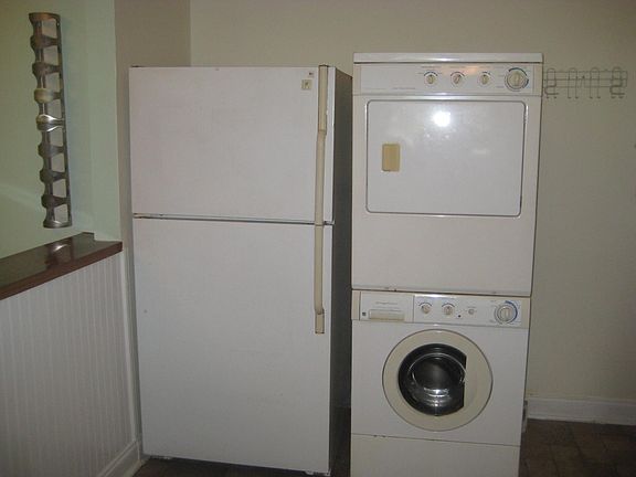 fridge & stacked washer dryer
