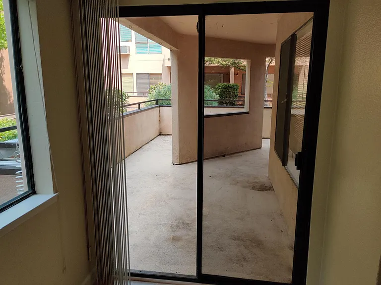 Big patio with access from master bedroom and living room