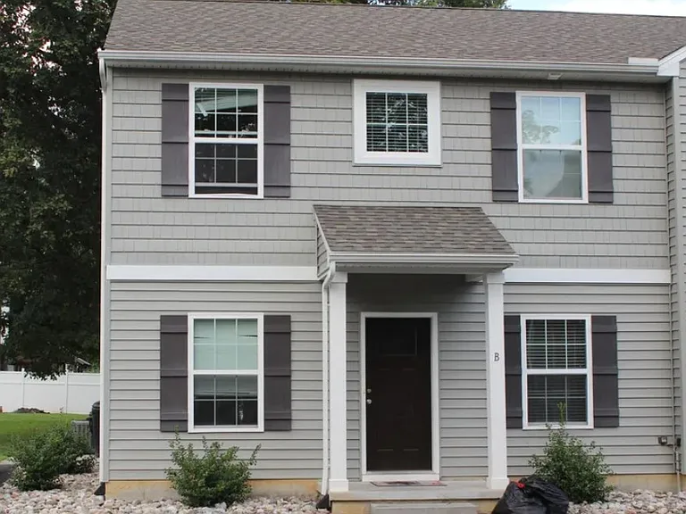 Front of Duplex, Unit B- Parking Spaces immediately to the left