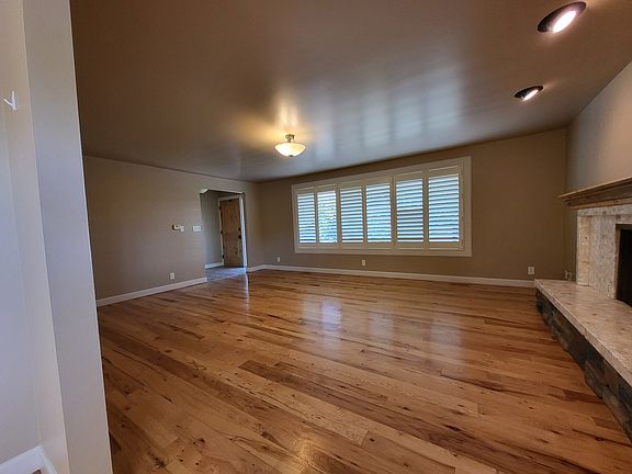 Living room on the main floor-view from the dinning room