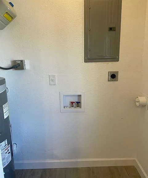 Washer Dryer hookup; brand new hot water heater