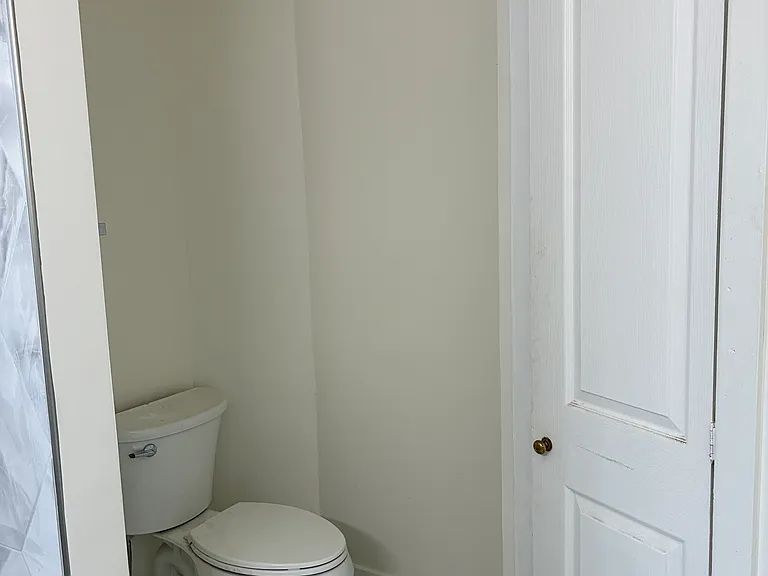 Newly renovated bathroom, with storage closet