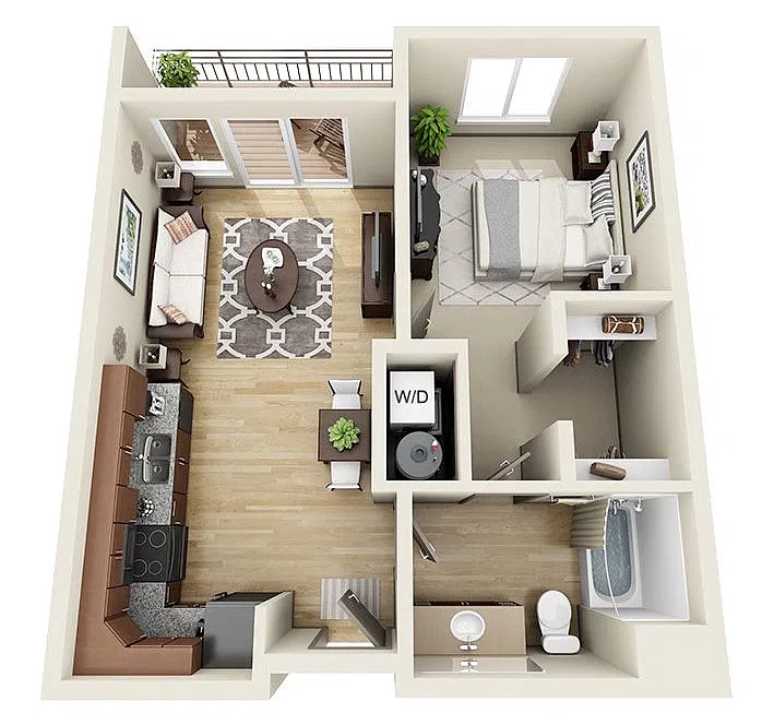 Floor plan One Bedroom