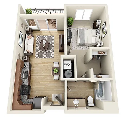 Floor plan One Bedroom