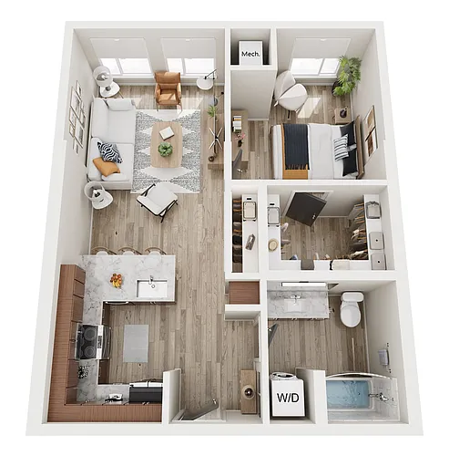 Floor plan A5 One Bedroom