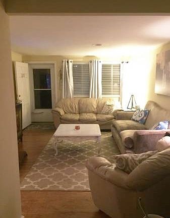 Living room with large windows