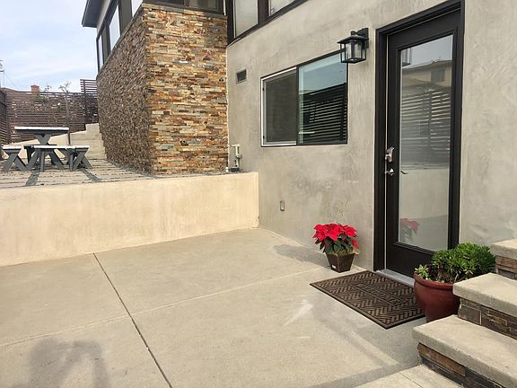 Front patio (lower and upper)