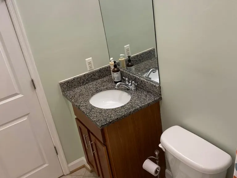 Bathroom (door on left connects separately to bedroom)