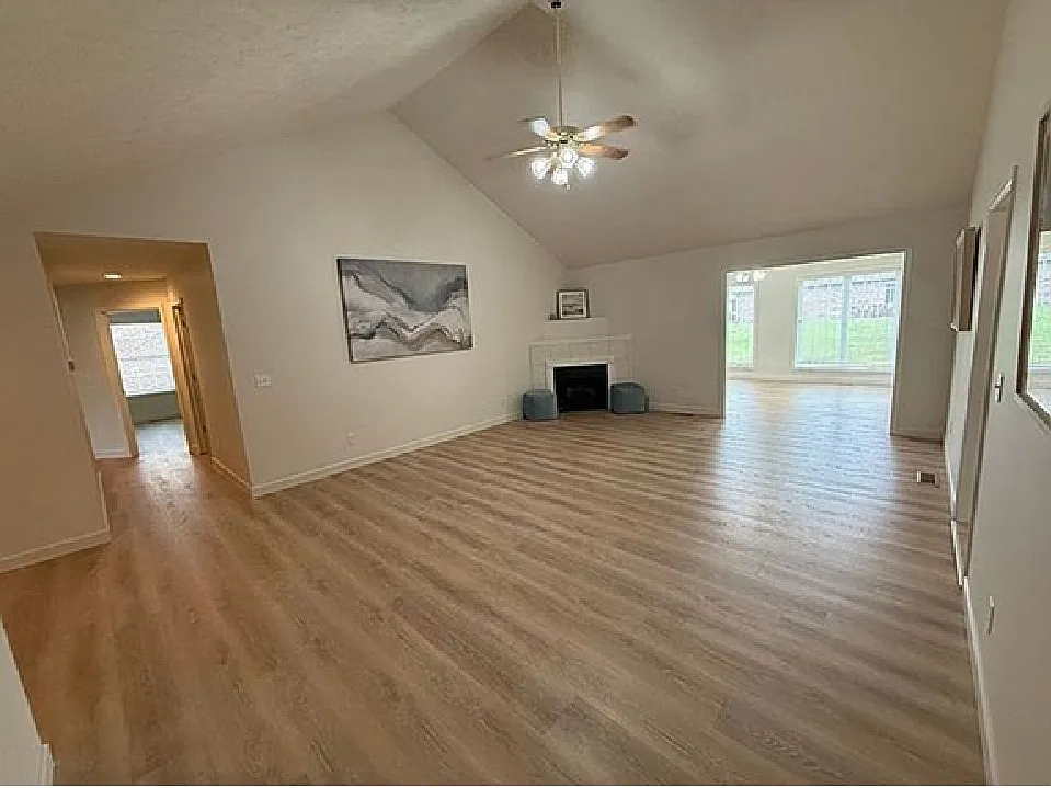 Living room with fireplace - 4690 Mansfield Dr