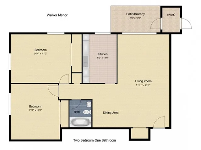 Floor plan 2 Bedroom Executive