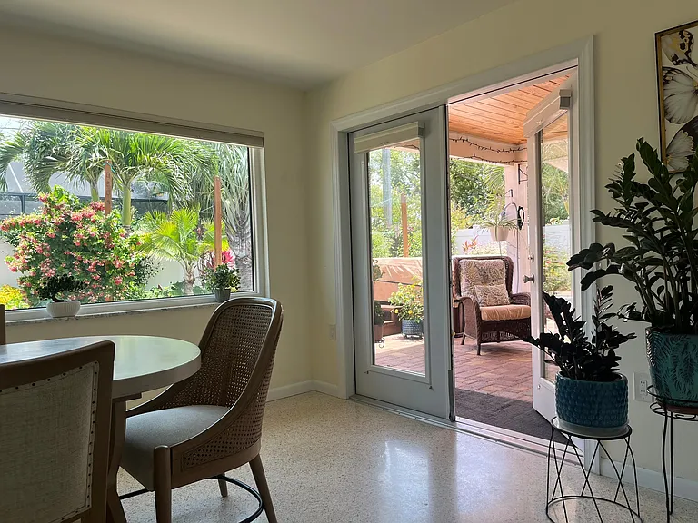 Dining room to patio