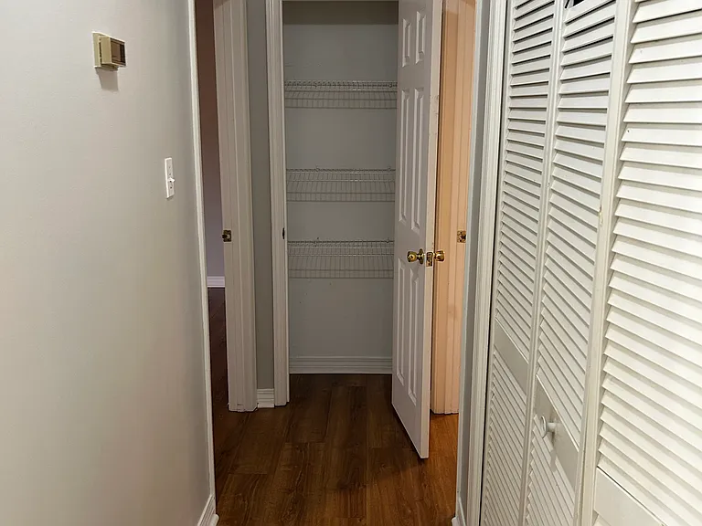 Hallway and linen closet