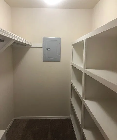 Walk-In closet with built in storage