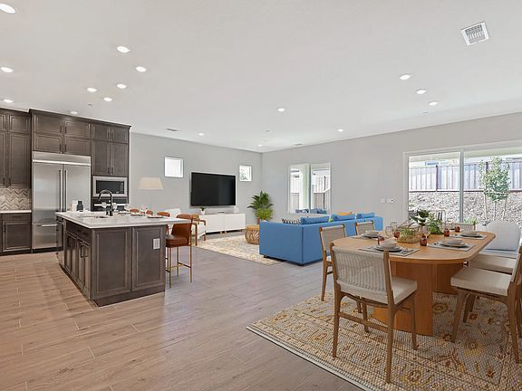 Great Room Dining Virtually Staged