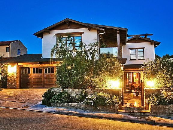 Night View of Front of Home