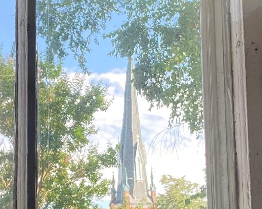 View of St. Mary's steeple from bedroom