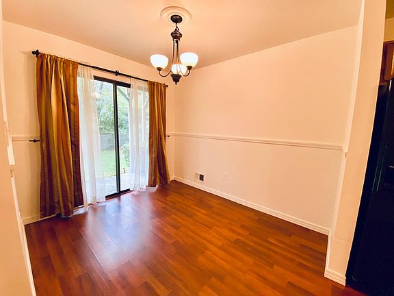 Dining area with dimming lights.