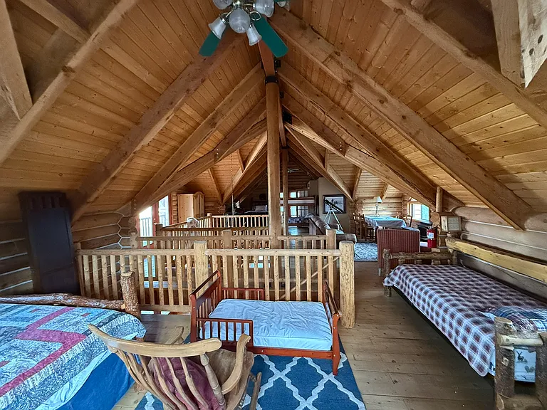 View from west sleeping area, looking east across the top floor