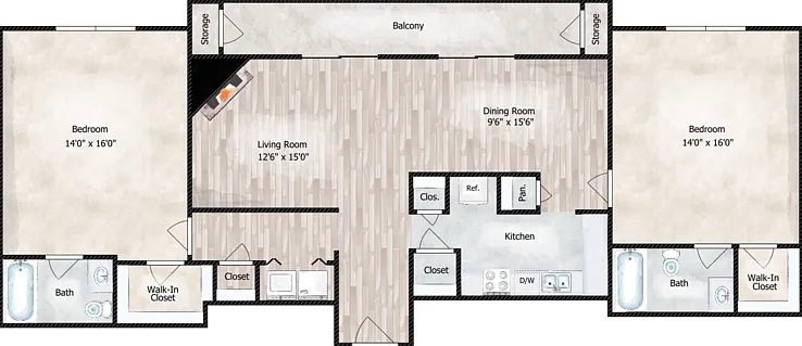 Cosmopolitan Floorplan Diagram