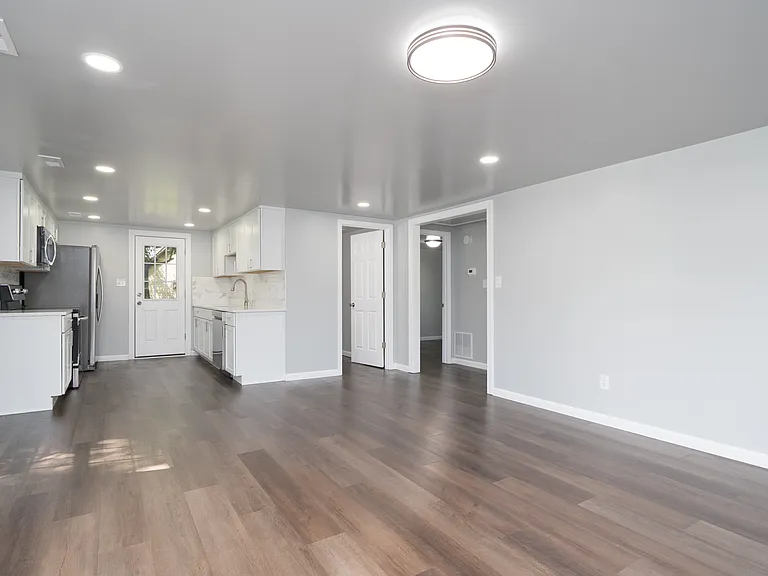 Open concept living room and kitchen