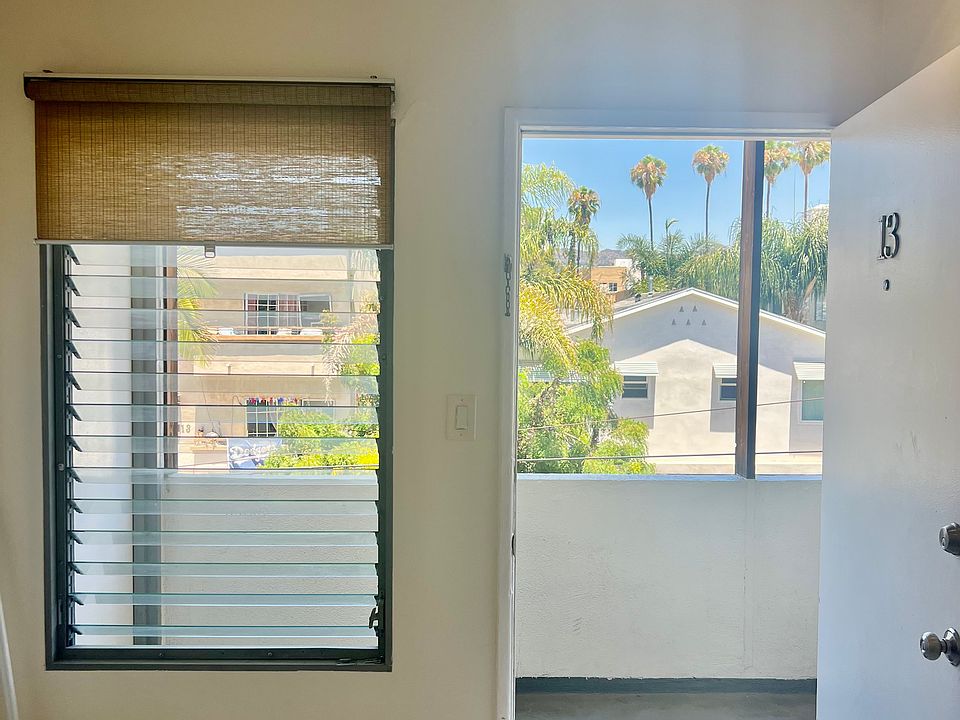 Front door and window