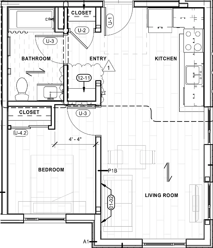 Floor plan 1 Bedroom