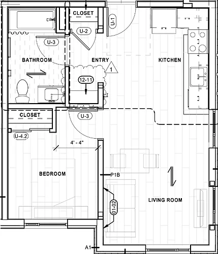 Floor plan 1 Bedroom