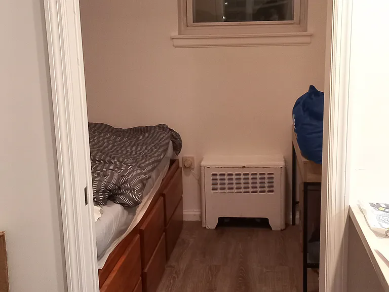 Bedroom with pocket door