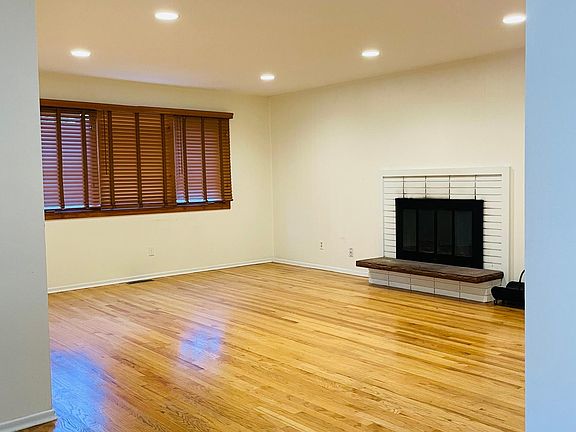 Living room and fireplace