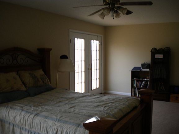 Master Bedroom with French Doors opening to Deck