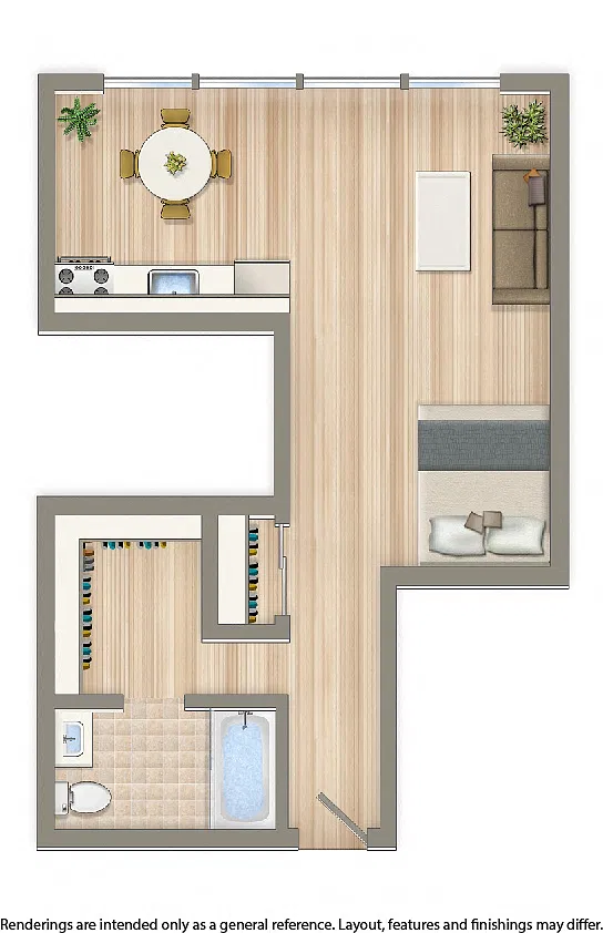 Floor plan Studio D