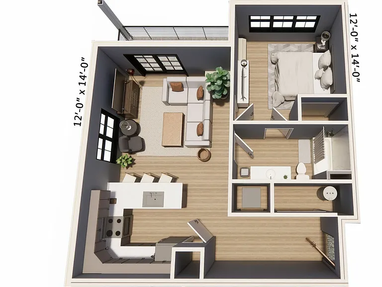 1-Bedroom 1-Bathroom | 750 sqft 1-Bedroom 1-Bathroom | 750 sqft