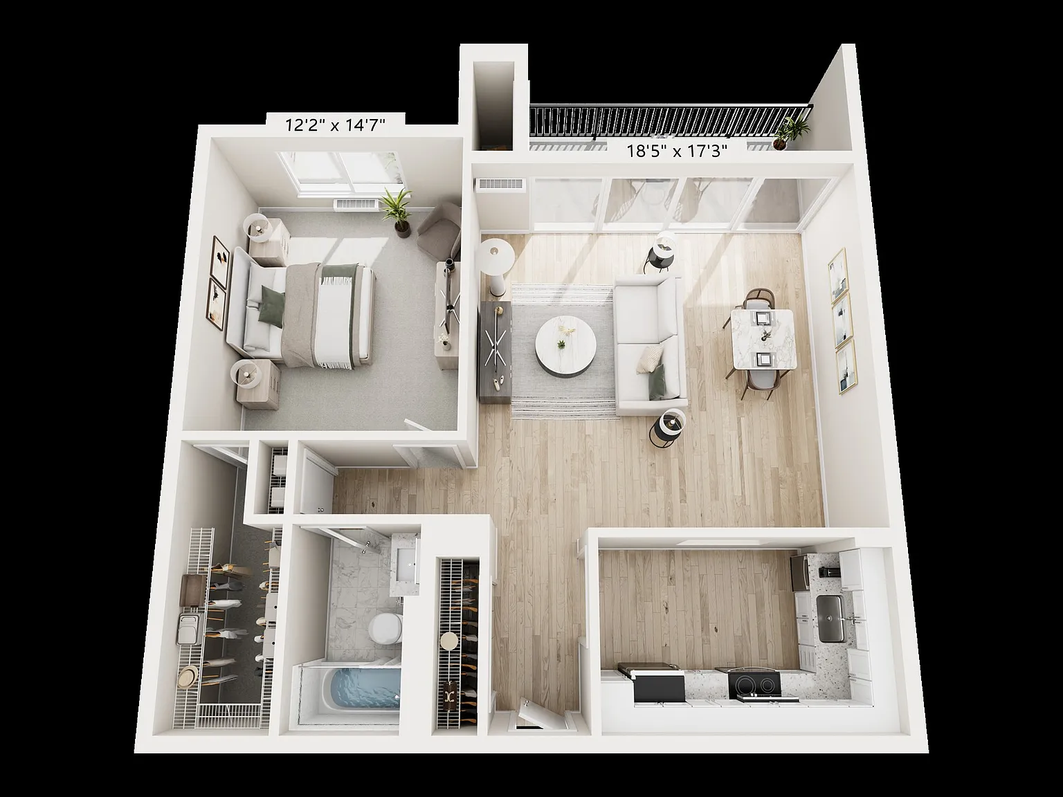 1 bed, 986 sqft, $2,550 — Photo 2