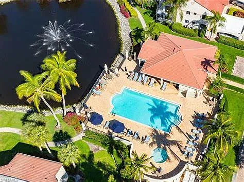 Overhead view of Valencia Clubhouse and Pool Deck