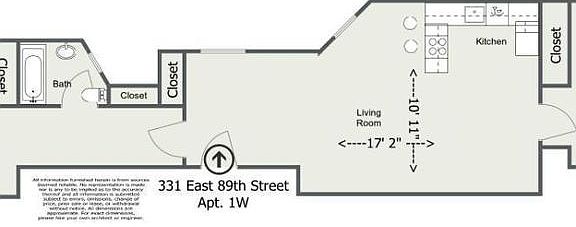 2nd image of 331 E 89th St APT 1W