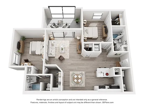 Floor plan Hibiscus | 2 Bed | 2 Bath | Standard