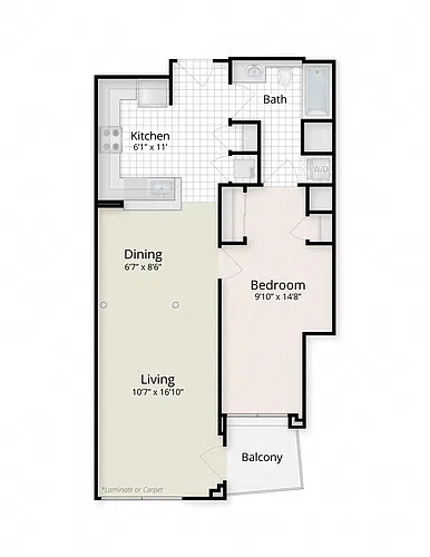 Floor plan One Bedroom