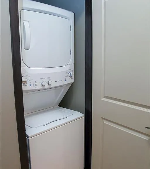 Each unit includes a washer and dryer for convenience.