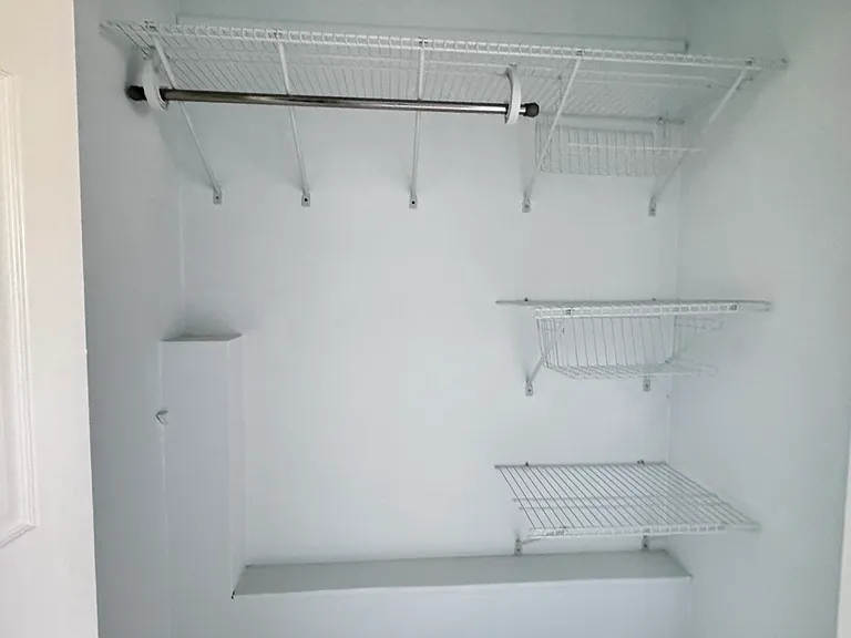 Closet in master restroom