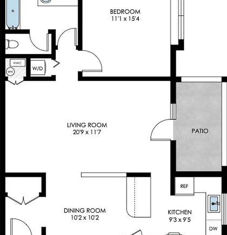 1 bed, 851 sqft, $2,300 — Photo 4