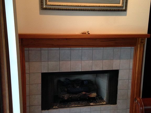 Master bedroom fireplace