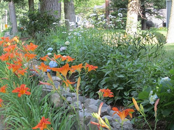 front yard stone wall