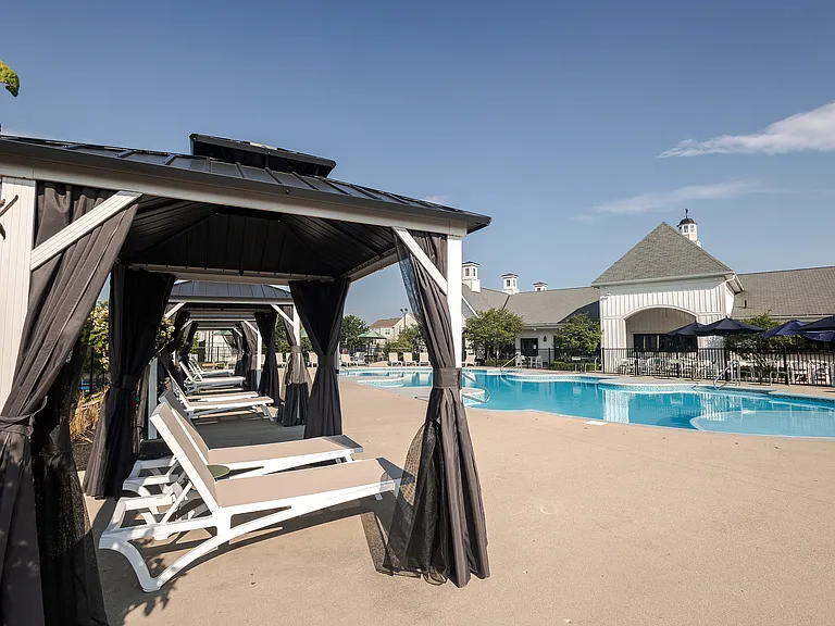 Resort inspired pool on site