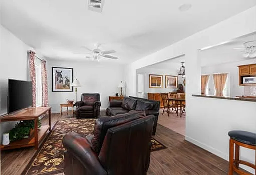Living room from front entry